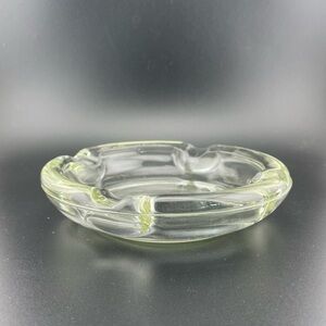 Vintage, Clear Glass, Ashtray, Round